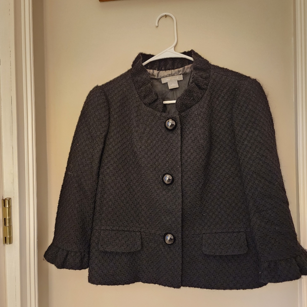 Ann Taylor black wool blazer, size 10
